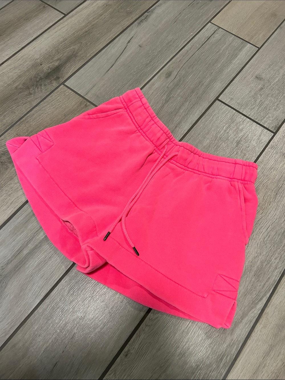 Women's Hot Pink Drawstring Lounge Shorts
